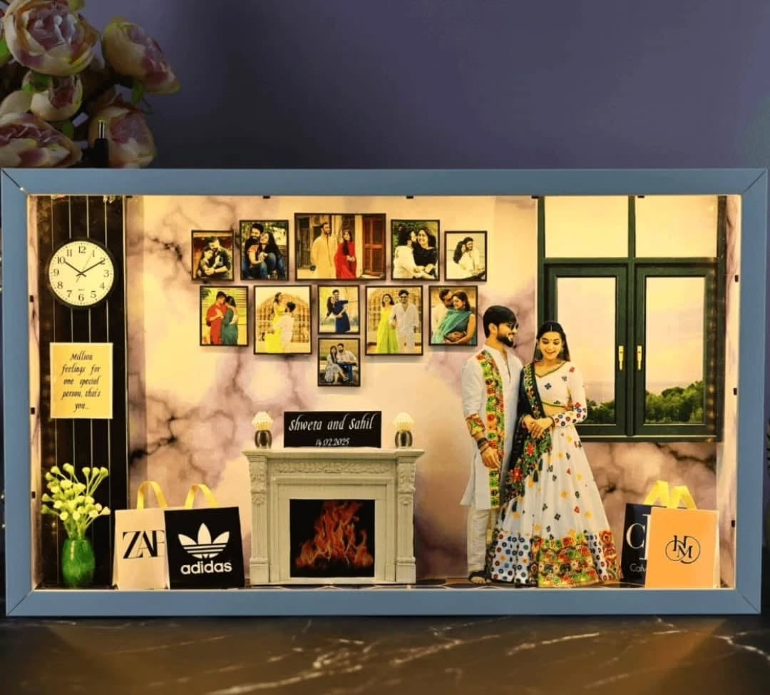 Rustic Brown Wooden Frame for Home & Office Decor